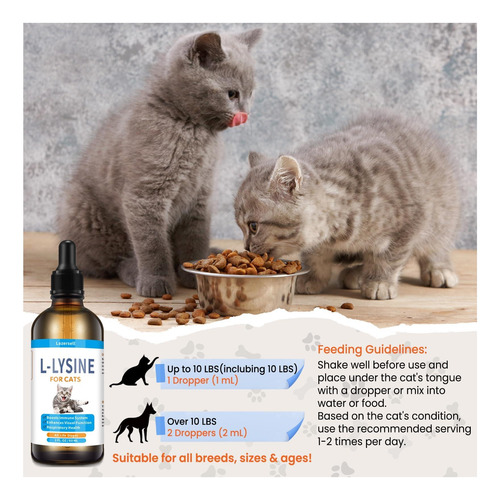 2pcs Lisina Para O Suporte Imunológico De Gatos Suplemento - Imagem 15