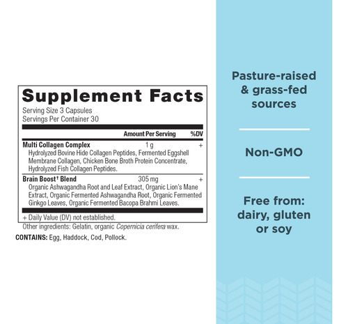 Suplemento Ancient Nutrition Collagen Protein Brain - Imagem 2