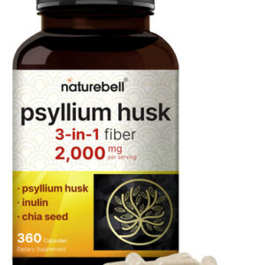 Suplemento: Cápsulas Naturebell Psyllium Husk 2.000 Mg 360