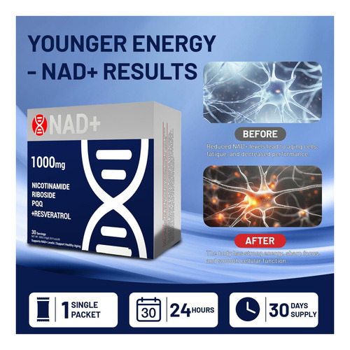 Pacotes Premium Nad+ Líquido 1000mg Com Ribosídeo E Para De - Imagem 14