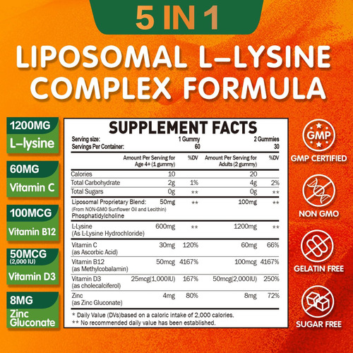 Gomas Lipossomais Lislisinas 00012 Kg Mastigável - Imagem 2