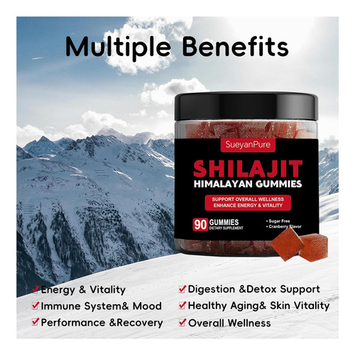 Pure Himalaia Shilajit Gummies Ishwagnadha Óleo De Semente - Imagem 9