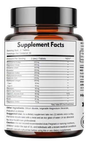 Aromel Glucosamina Condroitina Açafrão Msm Suporte - Imagem 7