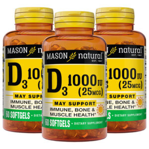 Mason Natural Vitamina D3 25 Mcg (1000 Ui) - Apoia A Saúde