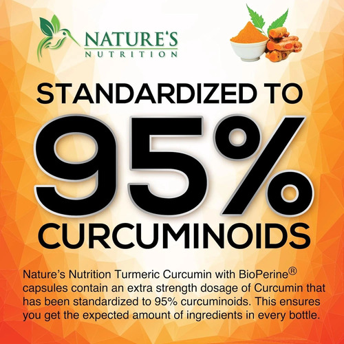 Curcumina De Cúrcuma De Maior Potência 95% 1950 Mg Com Biope - Imagem 5