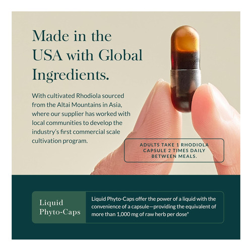 Gaia Herbs Rhodiola Rosea Suporte Ao Estresse Para Apoiar E - Imagem 4