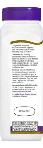 21st Century L-arginine 1000mg Força Máxima 100 E 1 Dose... - Imagem 10