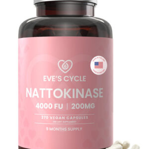 Suplemento Eve&quots Cycle Nattokinase 4000fu 270 Porções Vegana
