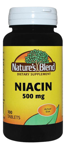 Niacina 500 Mg 100 Comprimidos Da Nature's Blend - Imagem 2