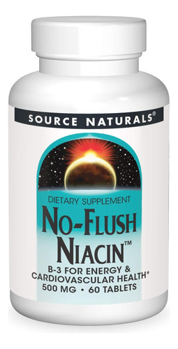 Source Naturals No-flush Niacin B-3 500 Mg - 60 Comprimidos