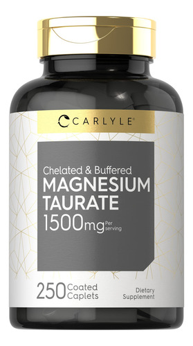 Suplemento Carlyle Taurato De Magnésio 1500mg 250 Comprimido