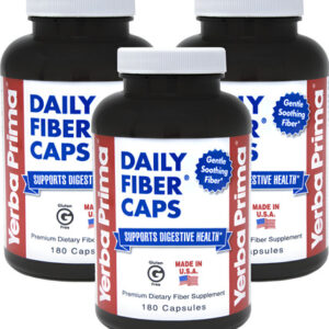 Suplemento Yerba Prima Daily Fiber Capsules 180 Cápsulas X3