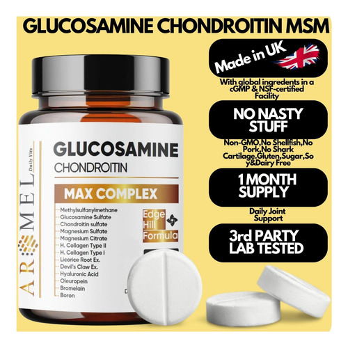 Aromel Glucosamina Condroitina Açafrão Msm Suporte - Imagem 9