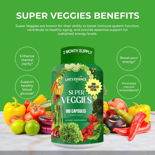 Suplemento De Frutas E Vegetais Lifes Essence - 360 Cápsulas - Imagem 12