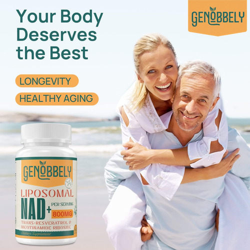 Genobbely 800 Mg Suplemento Lipossomal Nad + Com Ribosídeo D - Imagem 14