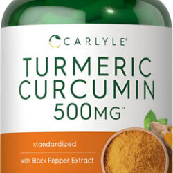 Suplemento Carlyle Turmeric Curcumin 500 Mg 180 Cápsulas