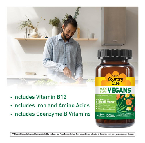 Country Life Max Vegano: 120 Cápsulas Diárias - Imagem 12