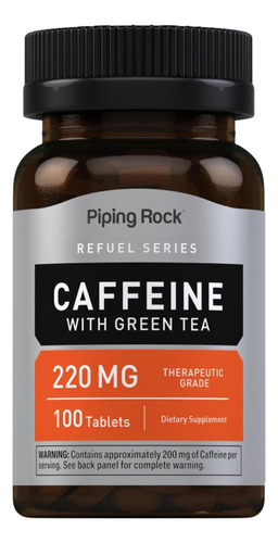 Pílulas De Cafeína De Rocha De Tubulação 200mg 100 Comprim