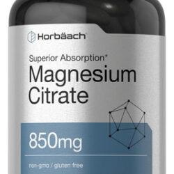 Citrato De Magnésio Horbäach 850mg 120 Cápsulas Gelatino