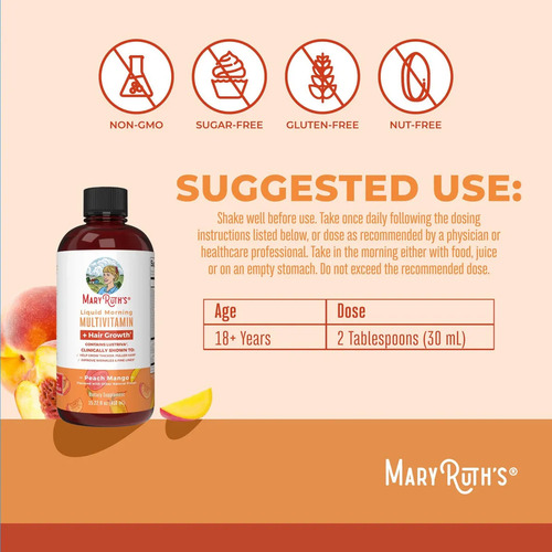 Líquido Multivitamínico Maryruths Lustriva® Growth Ca - Imagem 6