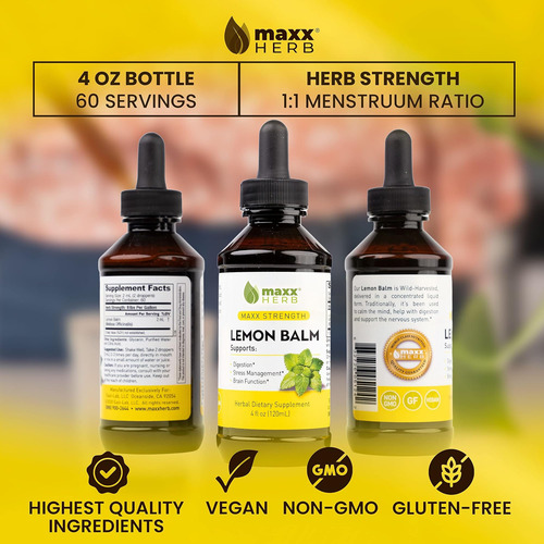 Extrato De Erva-cidreira Maxx Herb - A Tintura Líquida De Fo - Imagem 5