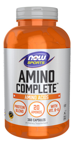 Suplemento Now Sports Nutrition Amino Complete 360 Cápsulas