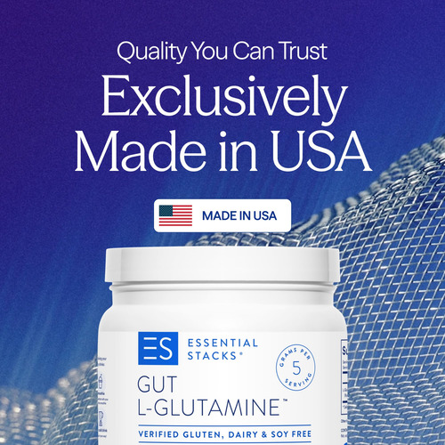 Suplemento Essential Stacks Gut L-glutamina Em Pó 500g - Imagem 2