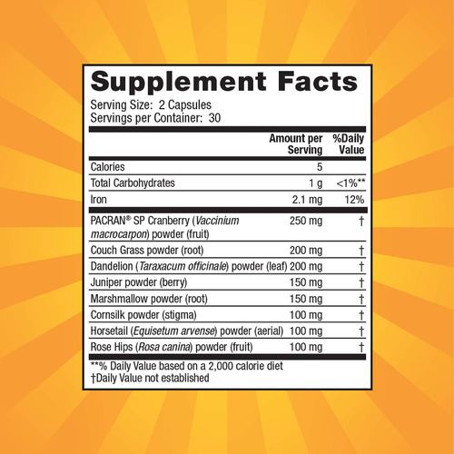 Suplemento Nature"s Secret Urinary Flush & Support 60 Cápsul - Imagem 2