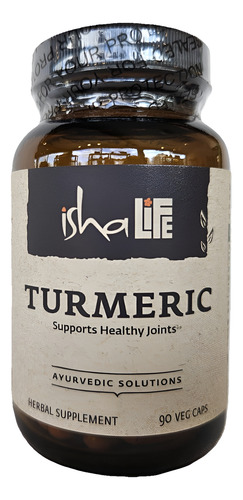 Suplemento Isha Turmeric 990mg 90 Cápsulas Vegetarianas