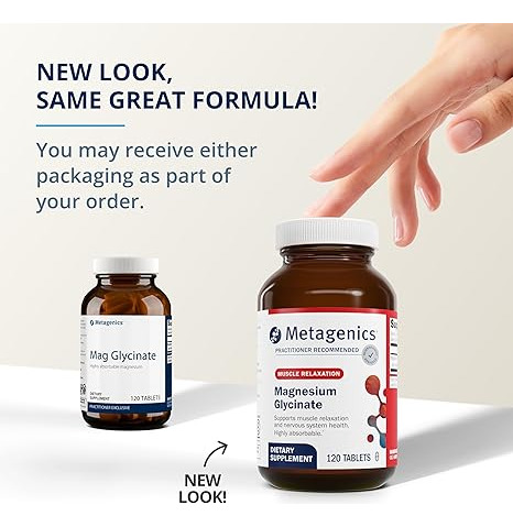 Magnesio Glicinato Metagenics 120 Comprimidos Alta Absorç - Imagem 3