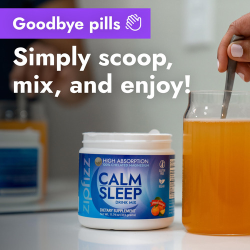 Suplemento Zipfizz Nightly Calm & Sleep Peach Mango 360-720m - Imagem 5
