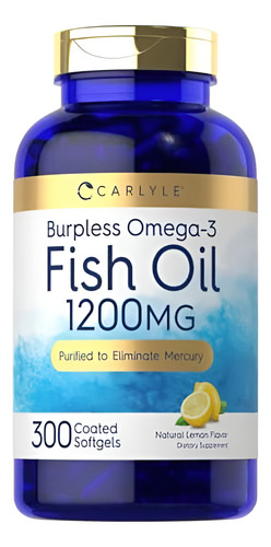 Óleo De Peixe Carlyle 1200 Mg Sem Arrotos 300 Cápsulas