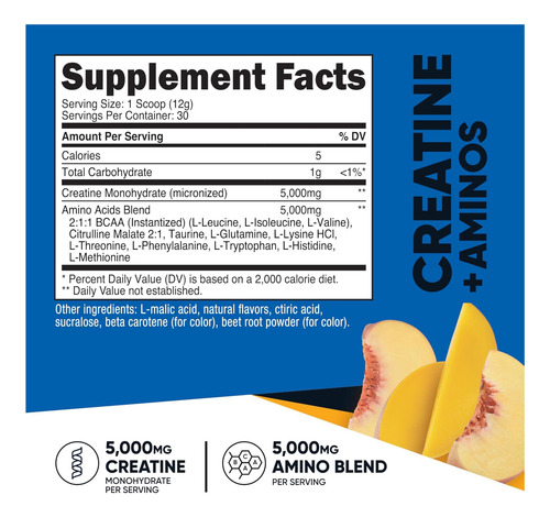 Creatina Nutricat + Aminos 30 Porções Sabor Manga - Imagem 2
