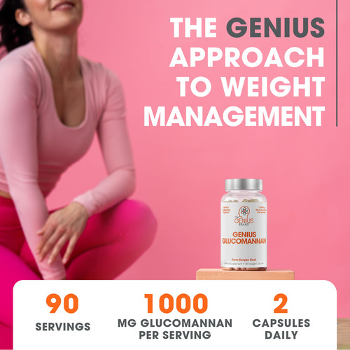 Suplemento The Genius Brand Genius Glucomannan 1.000 Mg - Imagem 5