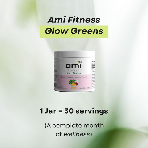 Suplemento Ami Fitness Glow Greens Em Pó Com Colágeno 30 Svg - Imagem 4