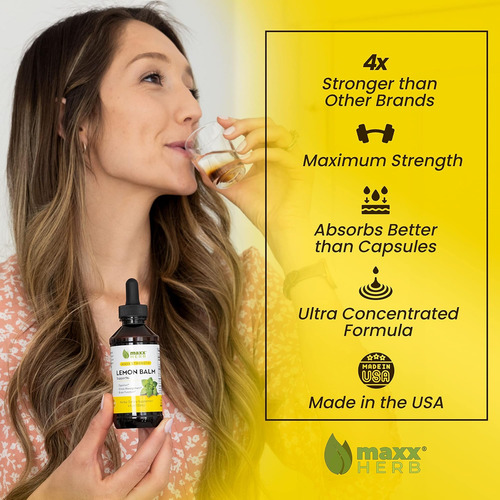 Extrato De Erva-cidreira Maxx Herb - A Tintura Líquida De Fo - Imagem 2