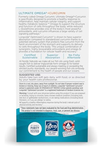 Nordic Naturals Omega Curcumina Limão - 60 Macios - Imagem 9