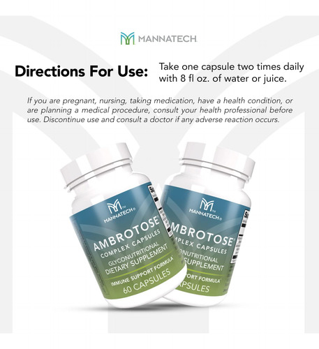 Mannatech® Complexo Ambrotose® 60 Cápsulas - Imagem 6