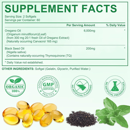 Suplemento Beyxdu Oil Of Orégano Softgels 600 Mg 120 Unidade - Imagem 5