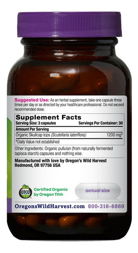 Cápsulas Veganas De Solidéu Orgânico De Oregons Wild Harvest