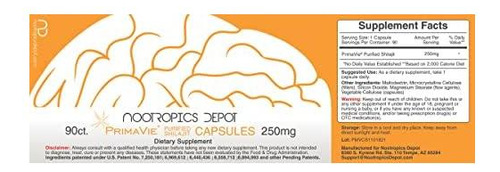 Cápsulas Nootrópicas Depot Primavie Shilajit 250mg 90 C - Imagem 7