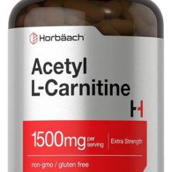 Horbäach Acetil L-carnitina 1500mg 200 Cápsulas Extra...