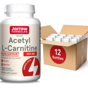 Jarrow Acetil L-carnitina 500 Mg Suplemento De Apoio Diário