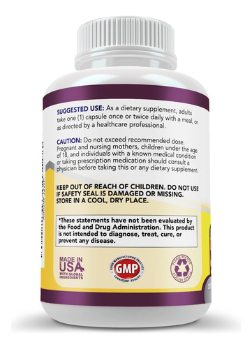 Simply Natures Pure Premium Berberine Hcl 500mg - 120 Caps.. - Imagem 3