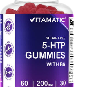 Gummies Vitamatic Sem Açúcar 5-htp 200 Mg Com B6 60 Unidades