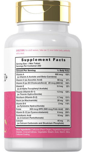 Carlyle Multivitamina Para Mulheres 50+ Com 250 Comprimidos - Imagem 9