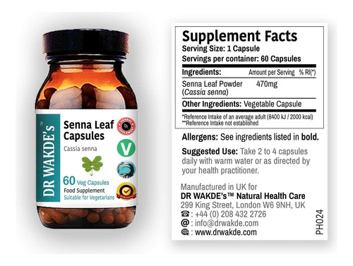 Dr Wakdes Senna Capsules (60 Caps Veg Suplemento À Base De - Imagem 12