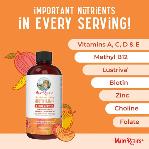 Líquido Multivitamínico Maryruths Lustriva® Growth Ca - Imagem 7