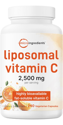 Liposomal Vitamin C 2500mg 240 Veggie Capsules Highly Bi
