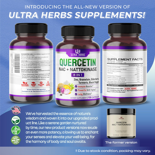 Suplemento Ultra Herbs Quercetina Com Bromelaína Vitamina C - Imagem 6